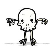 skull cartoon character