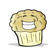 cartoon grinning muffin
