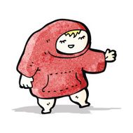 cartoon man in hooded sweatshirt N2
