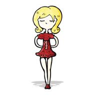 Cartoon Woman Standing N5