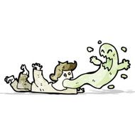 cartoon ghost leaving man N5