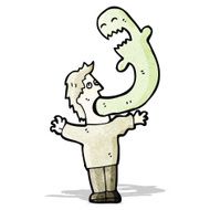 cartoon ghost leaving man N8