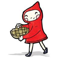 cartoon little red riding hood