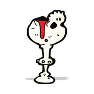 spooky skull cup cartoon