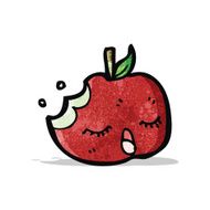 bitten apple cartoon
