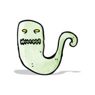 cartoon green ghost N10