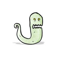cartoon green ghost N11