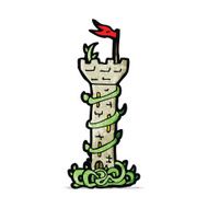 cartoon fairytale tower