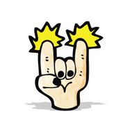 cartoon rock sign symbol