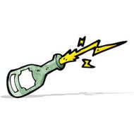 Cartoon Champagne Bottle N3