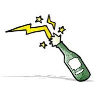 Cartoon Champagne Bottle N5