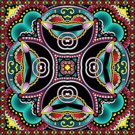 Traditional ornamental floral paisley bandanna N124