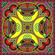 Traditional ornamental floral paisley bandanna N125