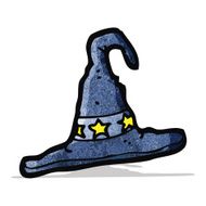 cartoon magic wizard hat