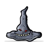 cartoon magic witch's hat