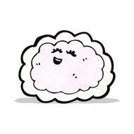 cartoon happy cloud