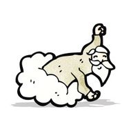 cartoon god on cloud N3