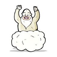 cartoon god on cloud N5