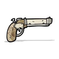 cartoon old pistol