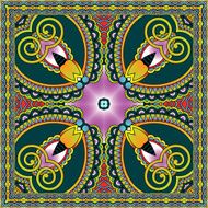 Traditional ornamental floral paisley bandanna N127