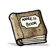 cartoon address book