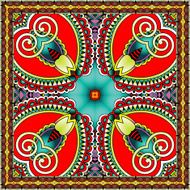 Traditional ornamental floral paisley bandanna N128