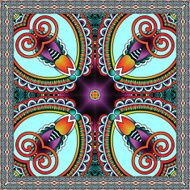 Traditional ornamental floral paisley bandanna N129