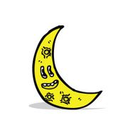 Cartoon Crescent Moon N12