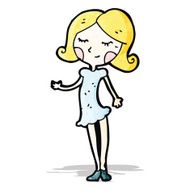 cartoon pretty blond girl N6