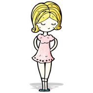 cartoon pretty blond girl N7