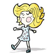 cartoon pretty blond girl N8