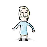 cartoon blond man with handlebar mustache