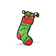 christmas stocking cartoon character