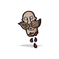 gross severed head cartoon N10