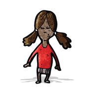 cartoon girl with pig tails