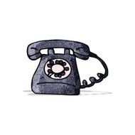 cartoon old style telephone