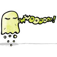 cartoon green ghost N16