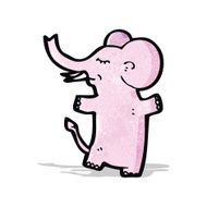 pink elephant cartoon character