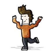 cartoon prancing man