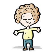cartoon big hair boy N2