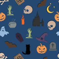 Vector Seamless Halloween Pattern N4