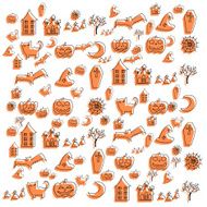 cartoon halloween doodle element N5
