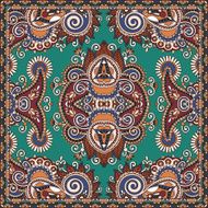 Traditional ornamental floral paisley bandanna N146