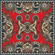 Traditional ornamental floral paisley bandanna N157