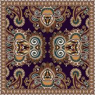 Traditional ornamental floral paisley bandanna N161