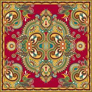 Traditional ornamental floral paisley bandanna N163
