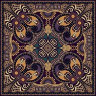 Traditional ornamental floral paisley bandanna N166