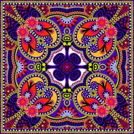 Traditional ornamental floral paisley bandanna N168