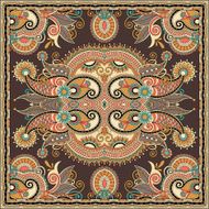 Traditional ornamental floral paisley bandanna N171
