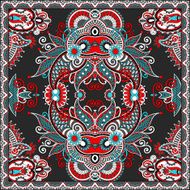 Traditional ornamental floral paisley bandanna N180